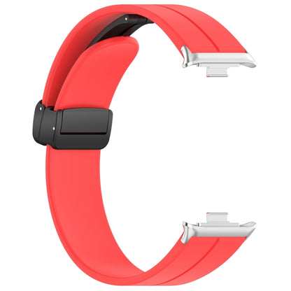 For Xiaomi  Mi Band 8 Pro Groove Folding Magnetic Buckle Silicone Watch Band(Red) - Watch Bands by PMC Jewellery | Online Shopping South Africa | PMC Jewellery