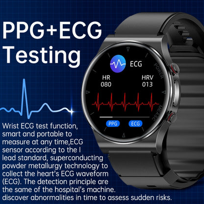 P70 1.3 inch Color Screen Smart Watch, Support Accurate Air Pump Blood Pressure / ECG(Black) - Smart Watches by PMC Jewellery | Online Shopping South Africa | PMC Jewellery