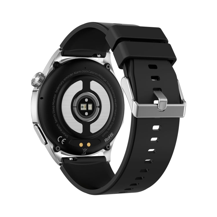 ET485 1.43 inch Color Screen Smart Watch Silicone Strap, Support Bluetooth Call / Micro-physical Examination(Silver) - free shipping - PMC TechLife - Order now!