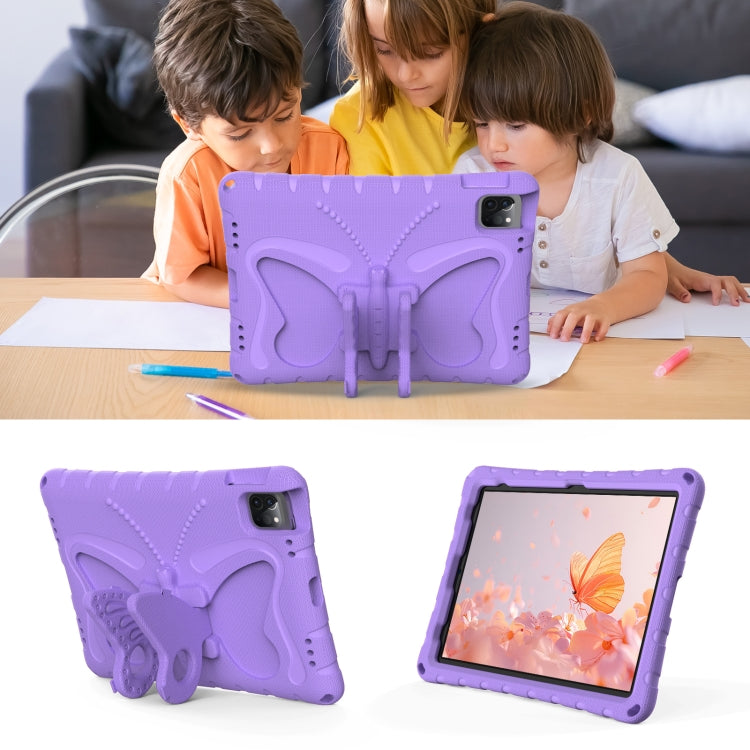 For iPad Air 11 2024 Butterfly Bracket EVA Shockproof Tablet Case(Light Purple) - iPad Air 11 2024 Cases by PMC Jewellery | Online Shopping South Africa | PMC Jewellery | Buy Now Pay Later Mobicred