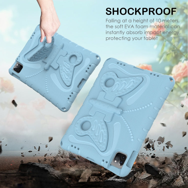 For iPad Air 11 2025 / 2024 Butterfly Bracket EVA Shockproof Tablet Case(Light Blue) - iPad Air 11 2025 / 2024 Cases by PMC Jewellery | Online Shopping South Africa | PMC Jewellery | Buy Now Pay Later Mobicred