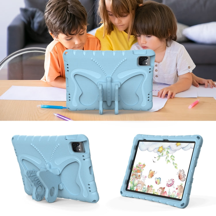 For iPad Air 11 2025 / 2024 Butterfly Bracket EVA Shockproof Tablet Case(Light Blue) - iPad Air 11 2025 / 2024 Cases by PMC Jewellery | Online Shopping South Africa | PMC Jewellery | Buy Now Pay Later Mobicred