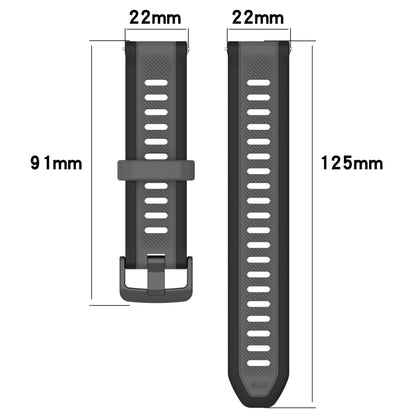 For Garmin Venu 3 22mm Two Color Textured Silicone Watch Band(Green+Black) - Watch Bands by PMC Jewellery | Online Shopping South Africa | PMC Jewellery