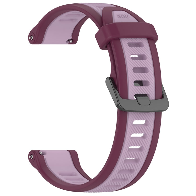 For Amazfit Pop Pro 20mm Two-Color Textured Silicone Watch Band(Purple) - free shipping - PMC TechLife - Order now!