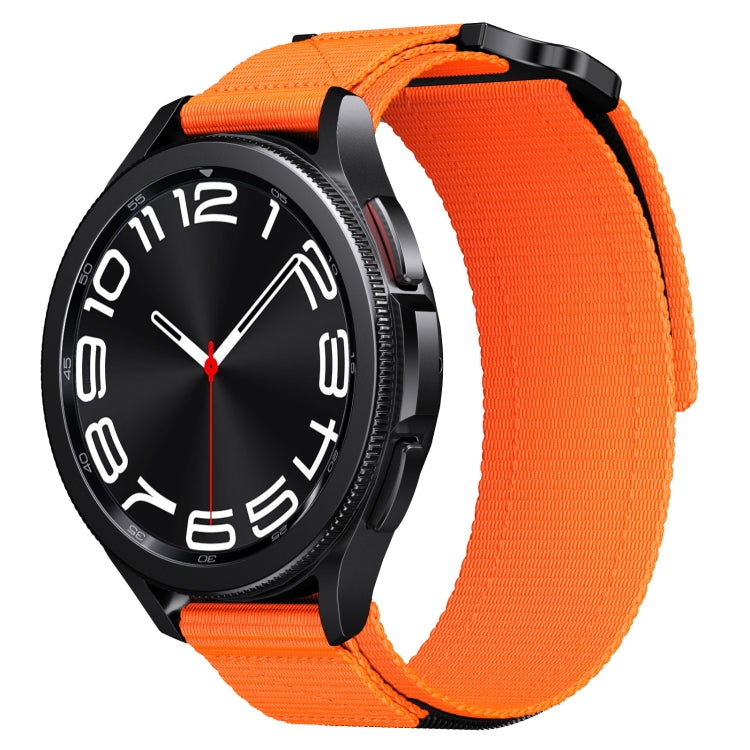 22mm Two Color Nylon Canvas Hook And Loop Fastener Watch Band(Orange+Black) - 22mm Bands by PMC Jewellery | Online Shopping South Africa | PMC Jewellery