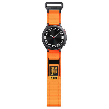 22mm Two Color Nylon Canvas Hook And Loop Fastener Watch Band(Orange+Black) - 22mm Bands by PMC Jewellery | Online Shopping South Africa | PMC Jewellery