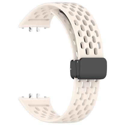 For Samsung Galaxy Fit 3 Hole Style Magnetic Folding Buckle Silicone Watch Band(Starlight) - Watch Bands by PMC Jewellery | Online Shopping South Africa | PMC Jewellery