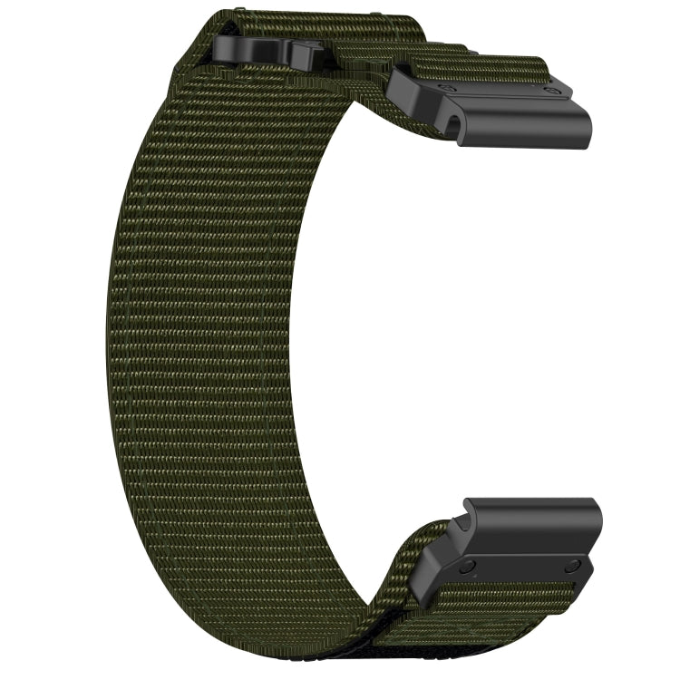 For Garmin  Instinct 2 Solar 22mm Nylon Hook And Loop Fastener Watch Band(Army Green) - Watch Bands by PMC TechLife | Online Shopping South Africa | PMC TechLife
