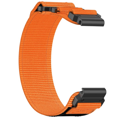 For Garmin MARQ Athlete Gen 2 22mm Nylon Hook And Loop Fastener Watch Band(Orange) - Watch Bands by PMC Jewellery | Online Shopping South Africa | PMC Jewellery