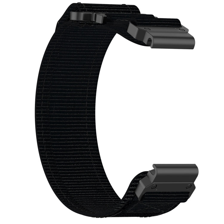 For Garmin Enduro 2 26mm Nylon Hook And Loop Fastener Watch Band(Black) - Watch Bands by PMC Jewellery | Online Shopping South Africa | PMC Jewellery