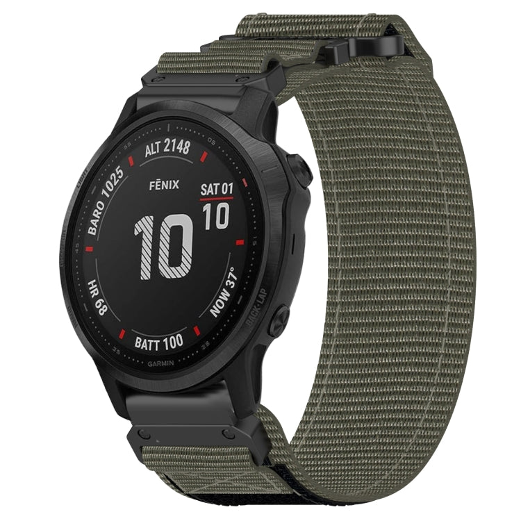 For Garmin Fenix 6S 20mm Nylon Hook And Loop Fastener Watch Band(Grey) - Watch Bands by PMC Jewellery | Online Shopping South Africa | PMC Jewellery