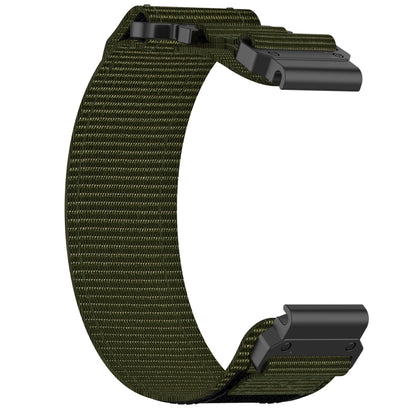 For Garmin Fenix 6S 20mm Nylon Hook And Loop Fastener Watch Band(Army Green) - Watch Bands by PMC Jewellery | Online Shopping South Africa | PMC Jewellery