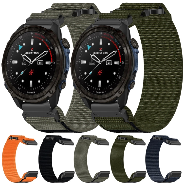 For Garmin Fenix 6S 20mm Nylon Hook And Loop Fastener Watch Band(Army Green) - Watch Bands by PMC Jewellery | Online Shopping South Africa | PMC Jewellery