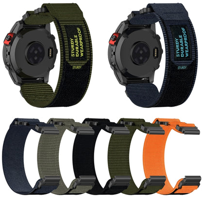 For Garmin Fenix 5S 20mm Nylon Hook And Loop Fastener Watch Band(Orange) - Watch Bands by PMC Jewellery | Online Shopping South Africa | PMC Jewellery