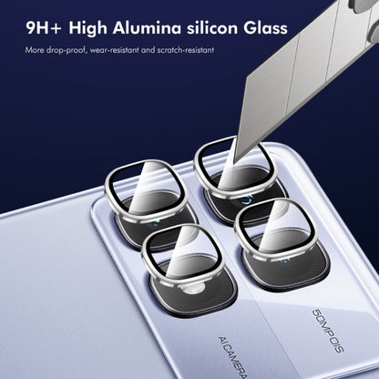 For Redmi K70 Ultra ENKAY Hat-Prince 9H Rear Camera Lens Aluminium Alloy Tempered Glass Film(Silver) -  by ENKAY | Online Shopping South Africa | PMC Jewellery | Buy Now Pay Later Mobicred