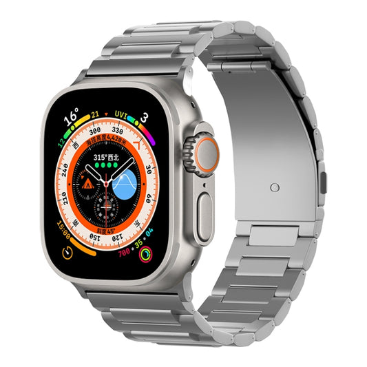 For Apple Watch Ultra 49mm I-Shaped Titanium Watch Band(Grey) - Watch Bands by PMC Jewellery | Online Shopping South Africa | PMC Jewellery