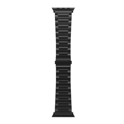 For Apple Watch SE 2022 44mm I-Shaped Titanium Watch Band(Black) - Watch Bands by PMC Jewellery | Online Shopping South Africa | PMC Jewellery