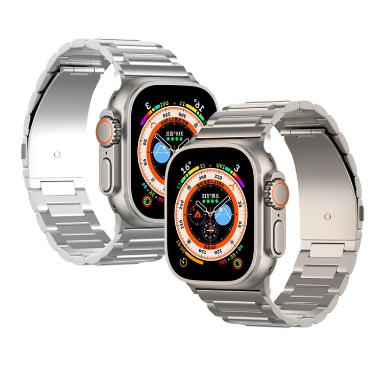 For Apple Watch SE 2022 44mm I-Shaped Titanium Watch Band(Black) - Watch Bands by PMC Jewellery | Online Shopping South Africa | PMC Jewellery