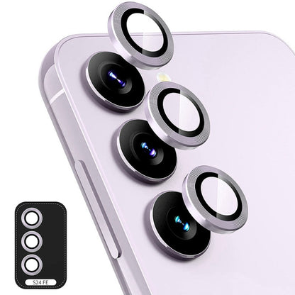 For Samsung Galaxy S24 FE 5G ENKAY Hat-Prince 9H Rear Camera Lens Aluminium Alloy Tempered Glass Film(Light Purple) - Galaxy Tempered Glass by ENKAY | Online Shopping South Africa | PMC Jewellery | Buy Now Pay Later Mobicred