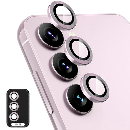 For Samsung Galaxy S24 FE 5G ENKAY Hat-Prince 9H Rear Camera Lens Aluminium Alloy Tempered Glass Film(Pink) - Galaxy Tempered Glass by ENKAY | Online Shopping South Africa | PMC Jewellery | Buy Now Pay Later Mobicred