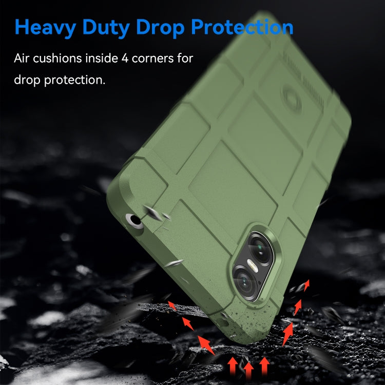 For Sony Xperia 10 VI Full Coverage Shockproof TPU Phone Case(Army Green) - Sony Cases by PMC Jewellery | Online Shopping South Africa | PMC Jewellery | Buy Now Pay Later Mobicred