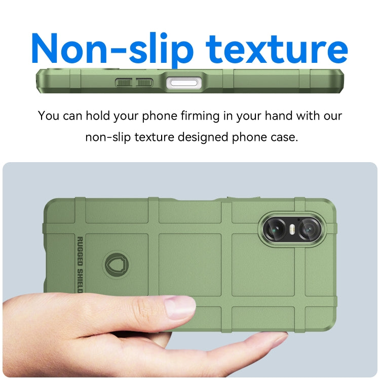 For Sony Xperia 10 VI Full Coverage Shockproof TPU Phone Case(Army Green) - Sony Cases by PMC Jewellery | Online Shopping South Africa | PMC Jewellery | Buy Now Pay Later Mobicred