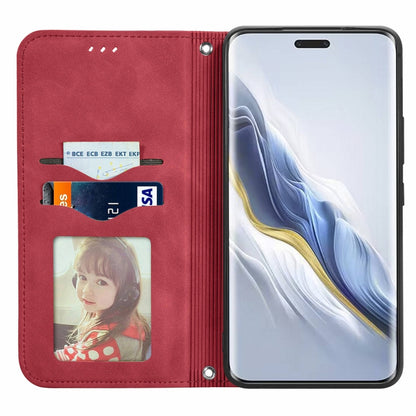 For Honor Magic6 Pro Retro Skin Feel Magnetic Flip Leather Phone Case(Red) - Honor Cases by PMC Jewellery | Online Shopping South Africa | PMC Jewellery | Buy Now Pay Later Mobicred