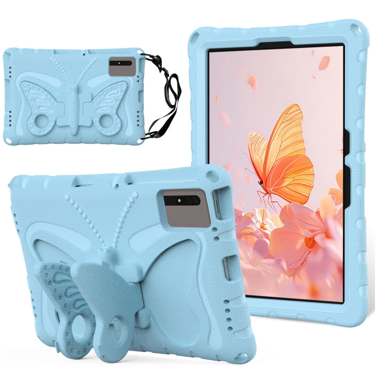 For Samsung Galaxy Tab S9 FE X510 Butterfly Bracket EVA Shockproof Tablet Case(Light Blue) - Galaxy Tab S9 FE by PMC Jewellery | Online Shopping South Africa | PMC Jewellery | Buy Now Pay Later Mobicred