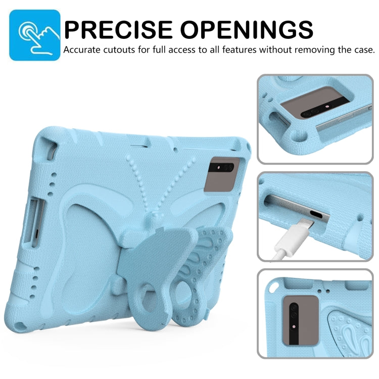 For Samsung Galaxy Tab S9 FE X510 Butterfly Bracket EVA Shockproof Tablet Case(Light Blue) - Galaxy Tab S9 FE by PMC Jewellery | Online Shopping South Africa | PMC Jewellery | Buy Now Pay Later Mobicred