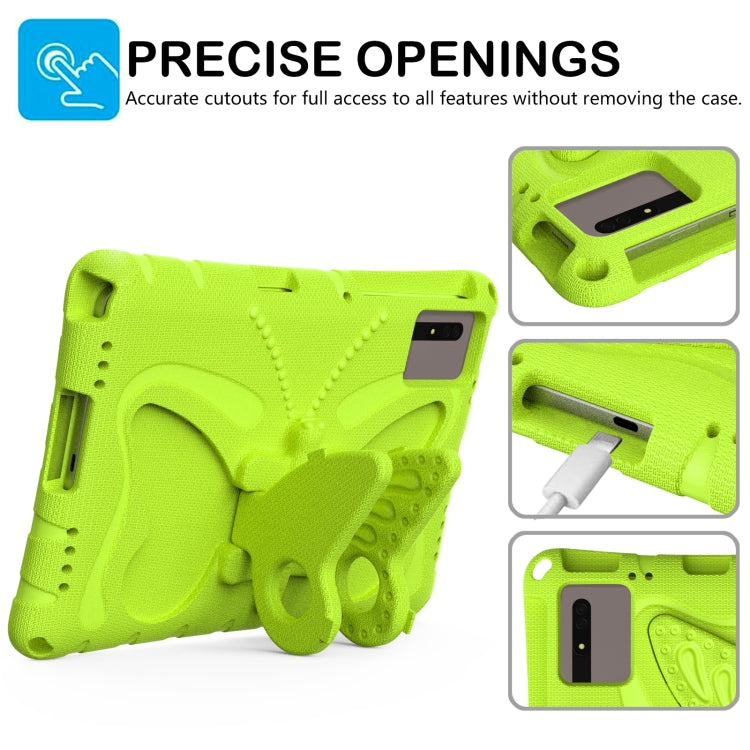 For Samsung Galaxy Tab S9 FE X510 Butterfly Bracket EVA Shockproof Tablet Case(Grass Green) - Galaxy Tab S9 FE by PMC Jewellery | Online Shopping South Africa | PMC Jewellery | Buy Now Pay Later Mobicred