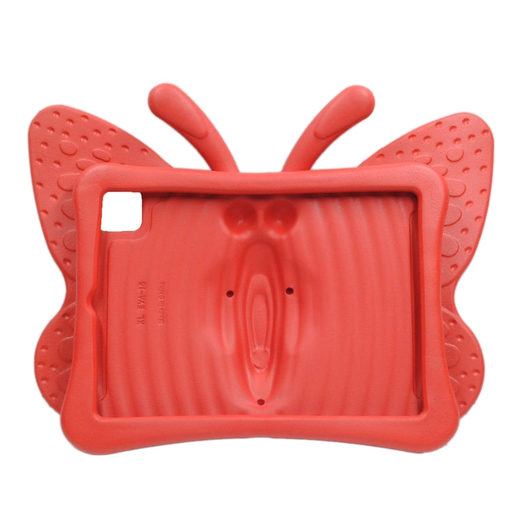 For iPad Air 11 2024 Butterfly Bracket Kids EVA Shockproof Tablet Case(Red) - iPad Air 11 2024 Cases by PMC Jewellery | Online Shopping South Africa | PMC Jewellery | Buy Now Pay Later Mobicred