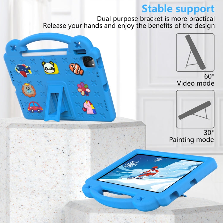 For iPad Air 11 2024 Handle Kickstand Children EVA Shockproof Tablet Case(Sky Blue) - iPad Air 11 2024 Cases by PMC Jewellery | Online Shopping South Africa | PMC Jewellery | Buy Now Pay Later Mobicred