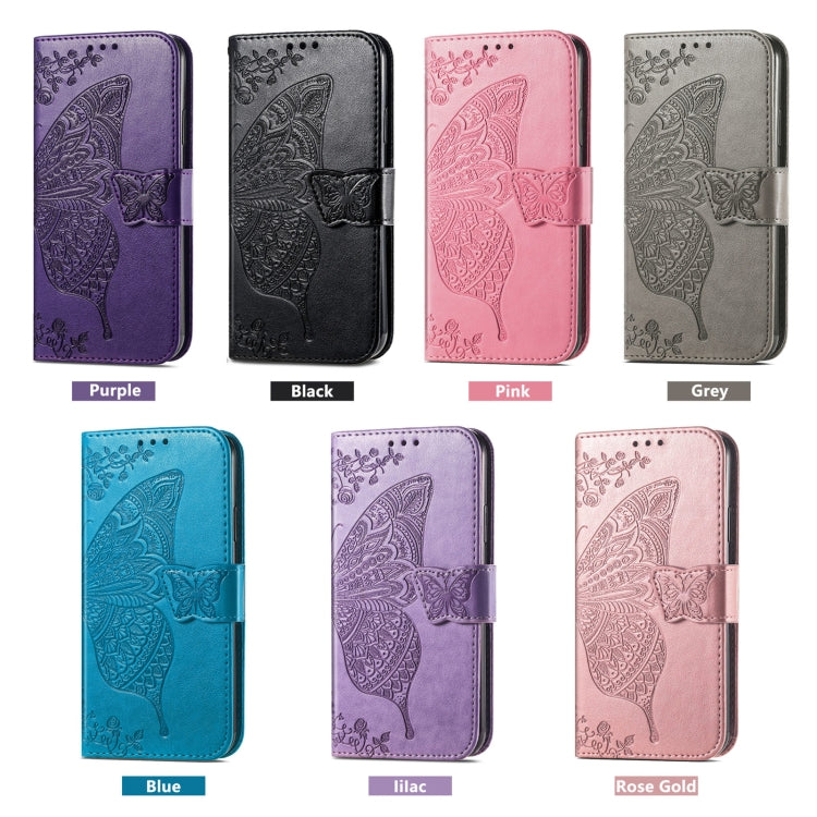 For Huawei Pura 70 Ultra Butterfly Love Flower Embossed Leather Phone Case(Gray) - Huawei Cases by PMC Jewellery | Online Shopping South Africa | PMC Jewellery | Buy Now Pay Later Mobicred