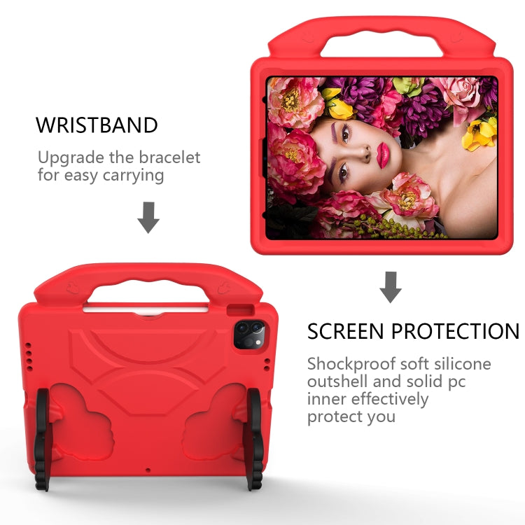 For iPad Pro 11 2024 Children EVA Shockproof Tablet Case with Thumb Bracket(Red) - iPad Pro 11 2024 Cases by PMC TechLife | Online Shopping South Africa | PMC TechLife | Buy Now Pay Later Mobicred