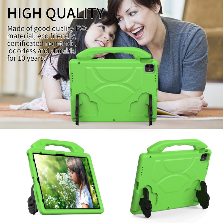 For iPad Air 13 2025 / 2024 Children EVA Shockproof Tablet Case with Thumb Bracket(Green) - iPad Air 13 2025 / 2024 Cases by PMC Jewellery | Online Shopping South Africa | PMC Jewellery | Buy Now Pay Later Mobicred