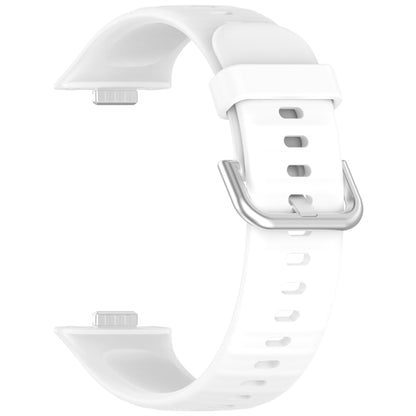 For Huawei Watch Fit3 Silicone Soft Watch Band + Clear Watch Protective Case Set(White) - Watch Bands by PMC Jewellery | Online Shopping South Africa | PMC Jewellery | Buy Now Pay Later Mobicred