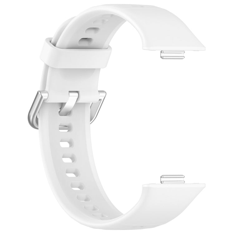 For Huawei Watch Fit3 Silicone Soft Watch Band + Clear Watch Protective Case Set(White) - Watch Bands by PMC Jewellery | Online Shopping South Africa | PMC Jewellery | Buy Now Pay Later Mobicred