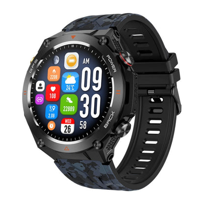 KC82 1.45 inch Color Screen Smart Watch, Support Bluetooth Call / Health Monitoring(Camouflage Black) - Smart Watches by PMC Jewellery | Online Shopping South Africa | PMC Jewellery | Buy Now Pay Later Mobicred