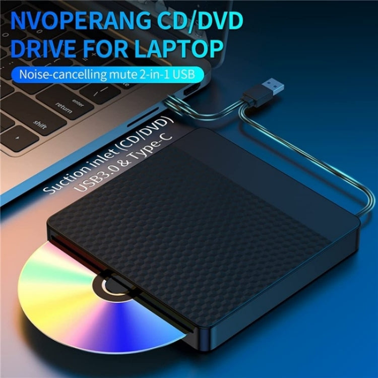 X001 USB 3.0+Type-C Disc Player External Optical Drive CD / DVD Burner Reader - Rewritable Drive by PMC Jewellery | Online Shopping South Africa | PMC Jewellery | Buy Now Pay Later Mobicred