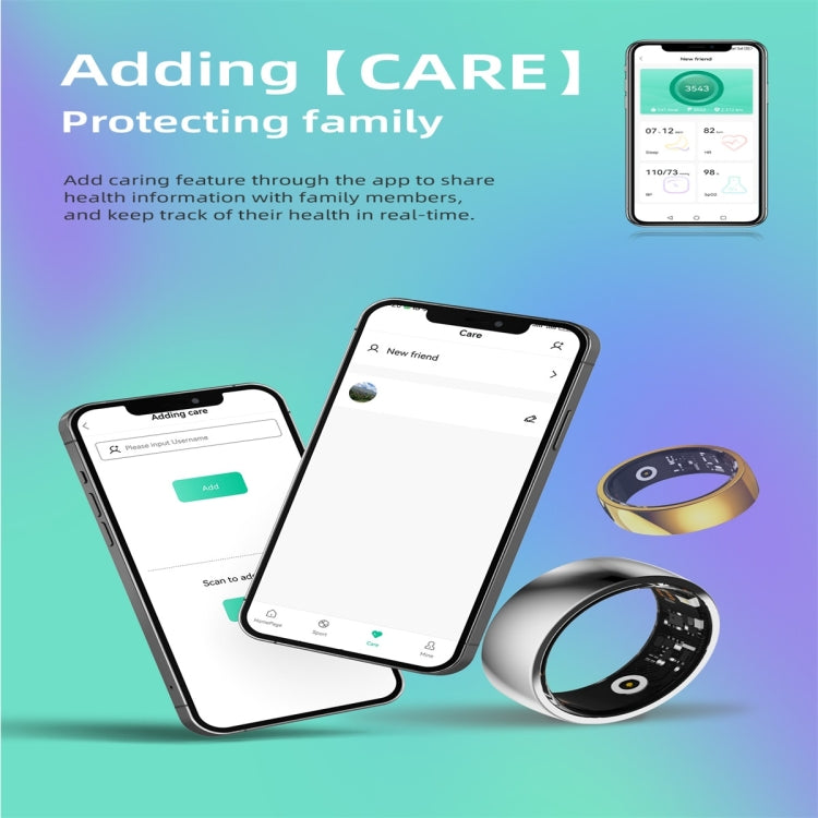 R09M SIZE 22 Smart Ring, Support Health Monitoring / Care For Families(Black) - Smart Rings / Smart Telephones by PMC Jewellery | Online Shopping South Africa | PMC Jewellery | Buy Now Pay Later Mobicred