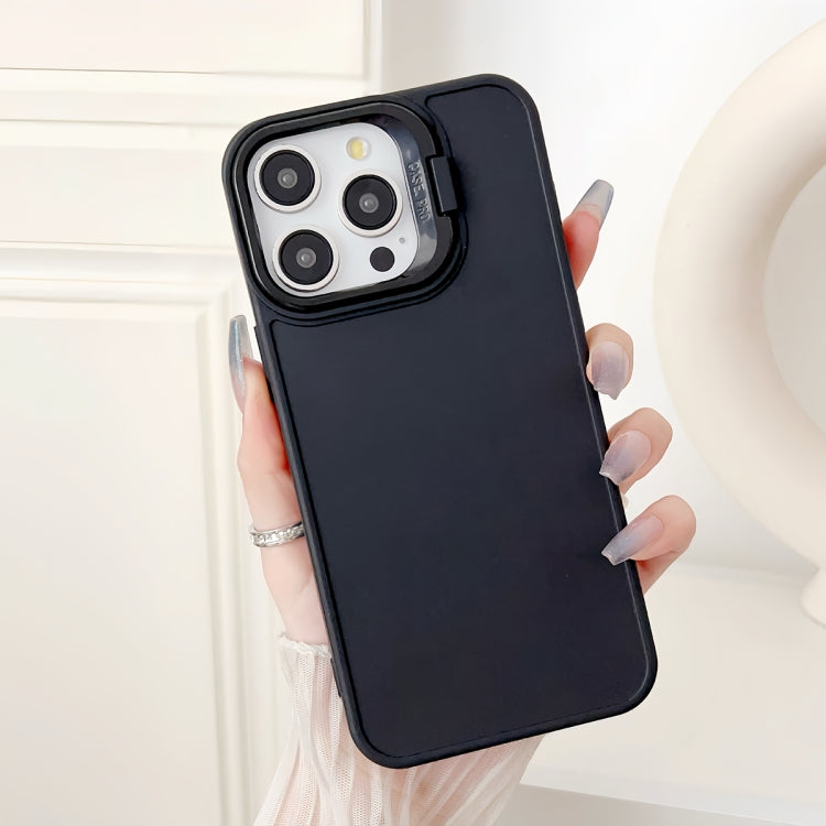 For iPhone 16 Pro Lens Frame Holder Shockproof Phone Case(Black) - iPhone 16 Pro Cases by PMC Jewellery | Online Shopping South Africa | PMC Jewellery | Buy Now Pay Later Mobicred