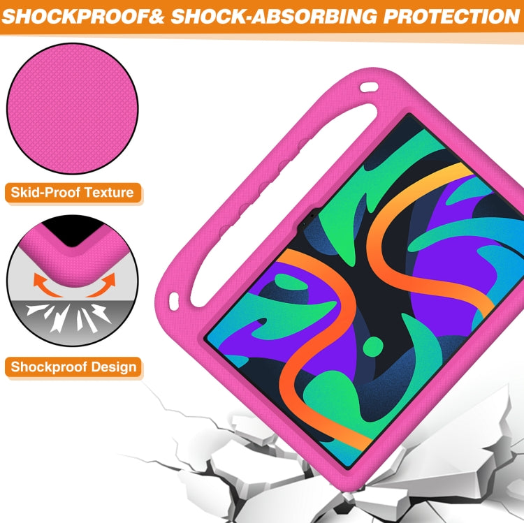 For iPad Pro 13 2024 Handle EVA Shockproof Tablet Case with Holder(RoseRed) - iPad Pro 13 2024 Cases by PMC TechLife | Online Shopping South Africa | PMC TechLife | Buy Now Pay Later Mobicred