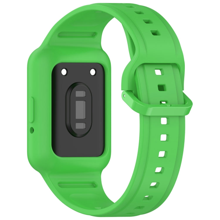 For  Huawei Band 9 NFC Two Color Frame Integrated Silicone Watch Band(Fluorescent Green) - Watch Bands by PMc TechLife | Online Shopping South Africa | PMc TechLife | Buy Now Pay Later Mobicred