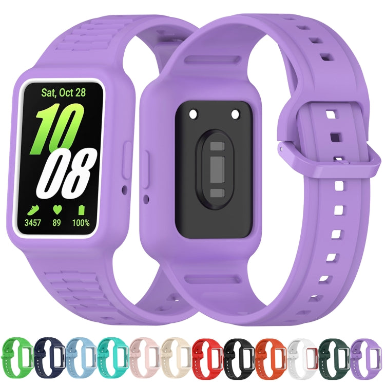 For  Huawei Band 8 NFC Two Color Frame Integrated Silicone Watch Band(Purple) - free shipping - PMc TechLife - Order now!