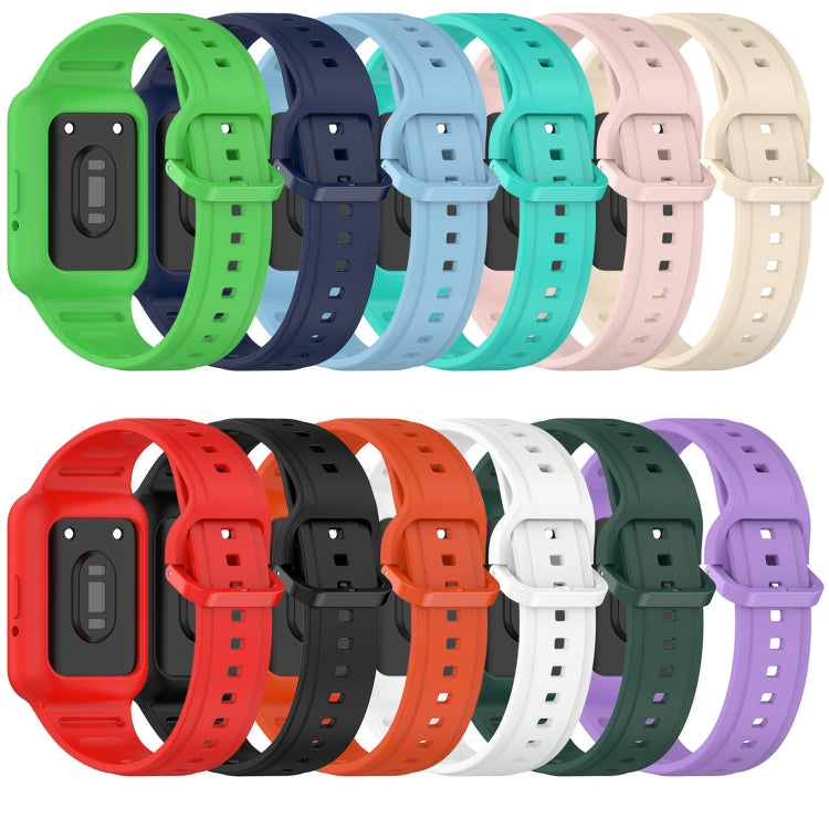 For  Huawei Band 9 NFC Two Color Frame Integrated Silicone Watch Band(Fluorescent Green) - Watch Bands by PMc TechLife | Online Shopping South Africa | PMc TechLife | Buy Now Pay Later Mobicred