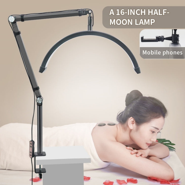 HD-M3X Pro 16 inch Adjustable Brightness Beauty Light Half Moon Light Eyelash Tech Lamp, Plug:AU Plug(White) - Selfie Light by PMC Jewellery | Online Shopping South Africa | PMC Jewellery | Buy Now Pay Later Mobicred