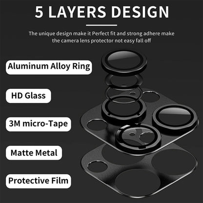 For iPhone 16 Pro / 16 Pro Max ENKAY Anti-reflection Camera Lens Aluminium Alloy Tempered Glass Film(Black) - iPhone 16 Pro Max Tempered Glass by ENKAY | Online Shopping South Africa | PMC Jewellery | Buy Now Pay Later Mobicred