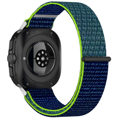 For Samsung Galaxy Watch Ultra 47mm Loop Nylon Hook and Loop Fastener Watch Band(Lime) - Watch Bands by PMC Jewellery | Online Shopping South Africa | PMC Jewellery | Buy Now Pay Later Mobicred