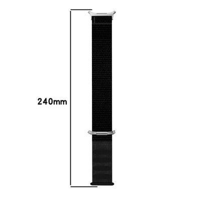 For Samsung Galaxy Watch Ultra 47mm Loop Nylon Hook and Loop Fastener Watch Band(Lime) - Watch Bands by PMC Jewellery | Online Shopping South Africa | PMC Jewellery | Buy Now Pay Later Mobicred