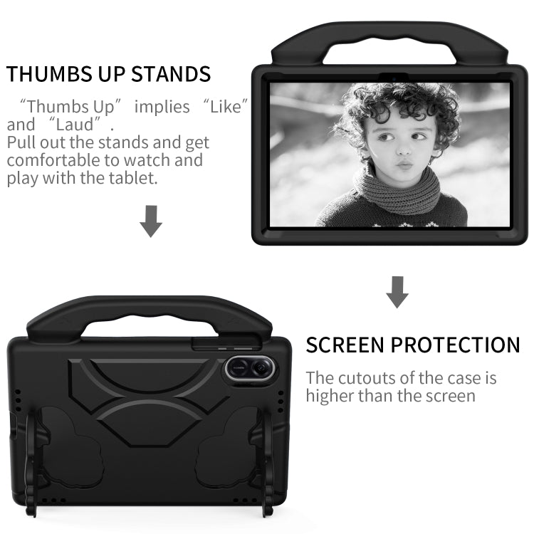 For Honor Pad X8 Pro 11.2 2023 Children EVA Shockproof Tablet Case with Thumb Bracket(Black) - Honor by PMC TechLife | Online Shopping South Africa | PMC TechLife | Buy Now Pay Later Mobicred